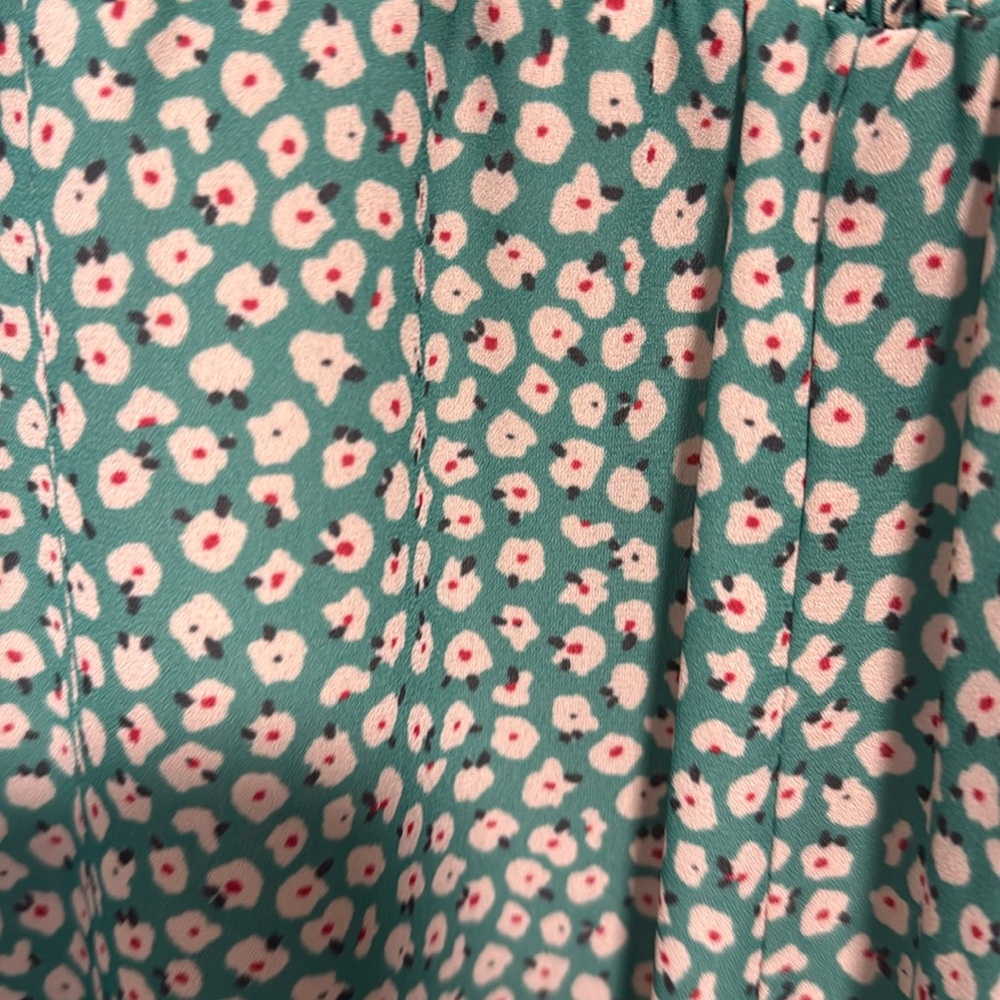 RESA Green Smocked Slit Midi Sundress